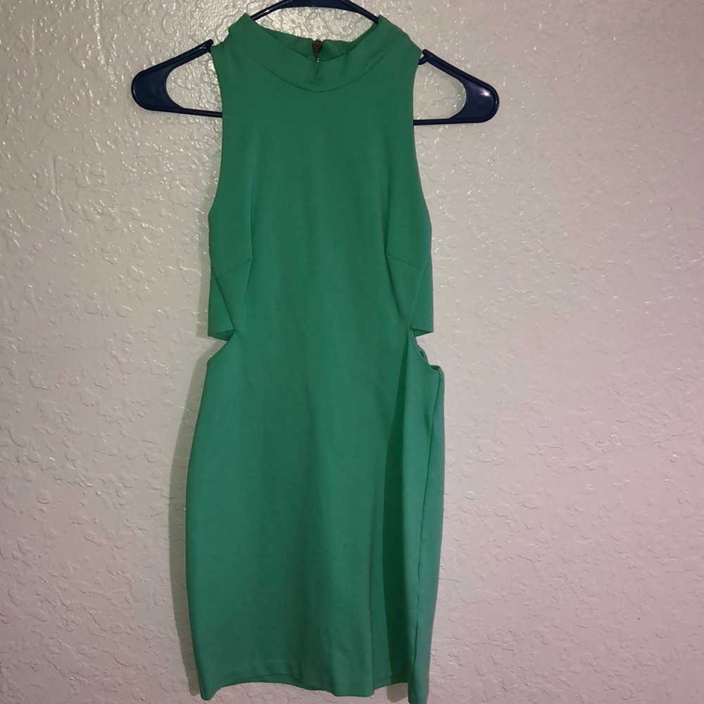 Mint Green Cutout dress